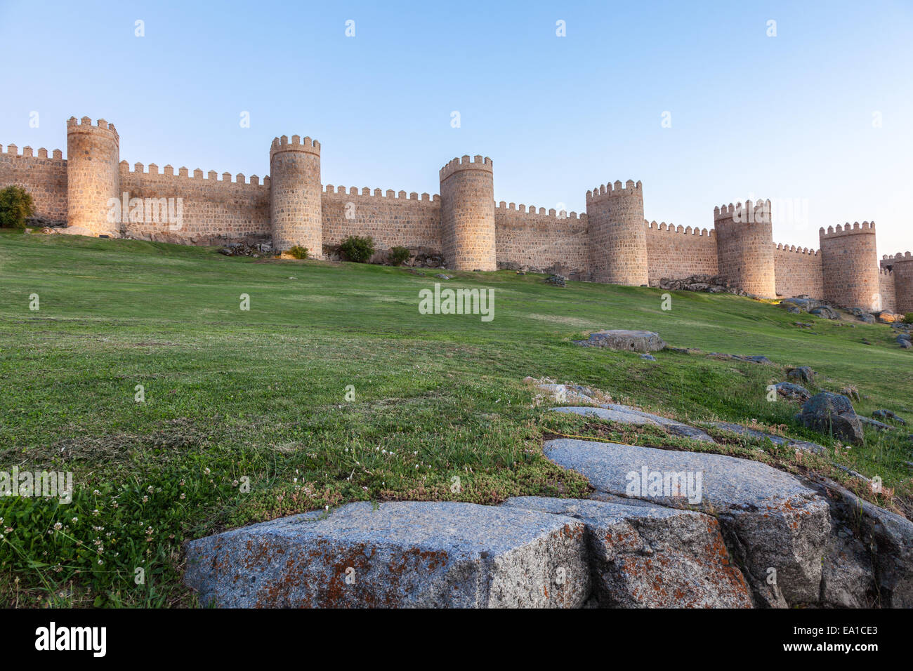 L'ancienne muraille de la ville de Avila, Castille et Leon, Espagne Banque D'Images
