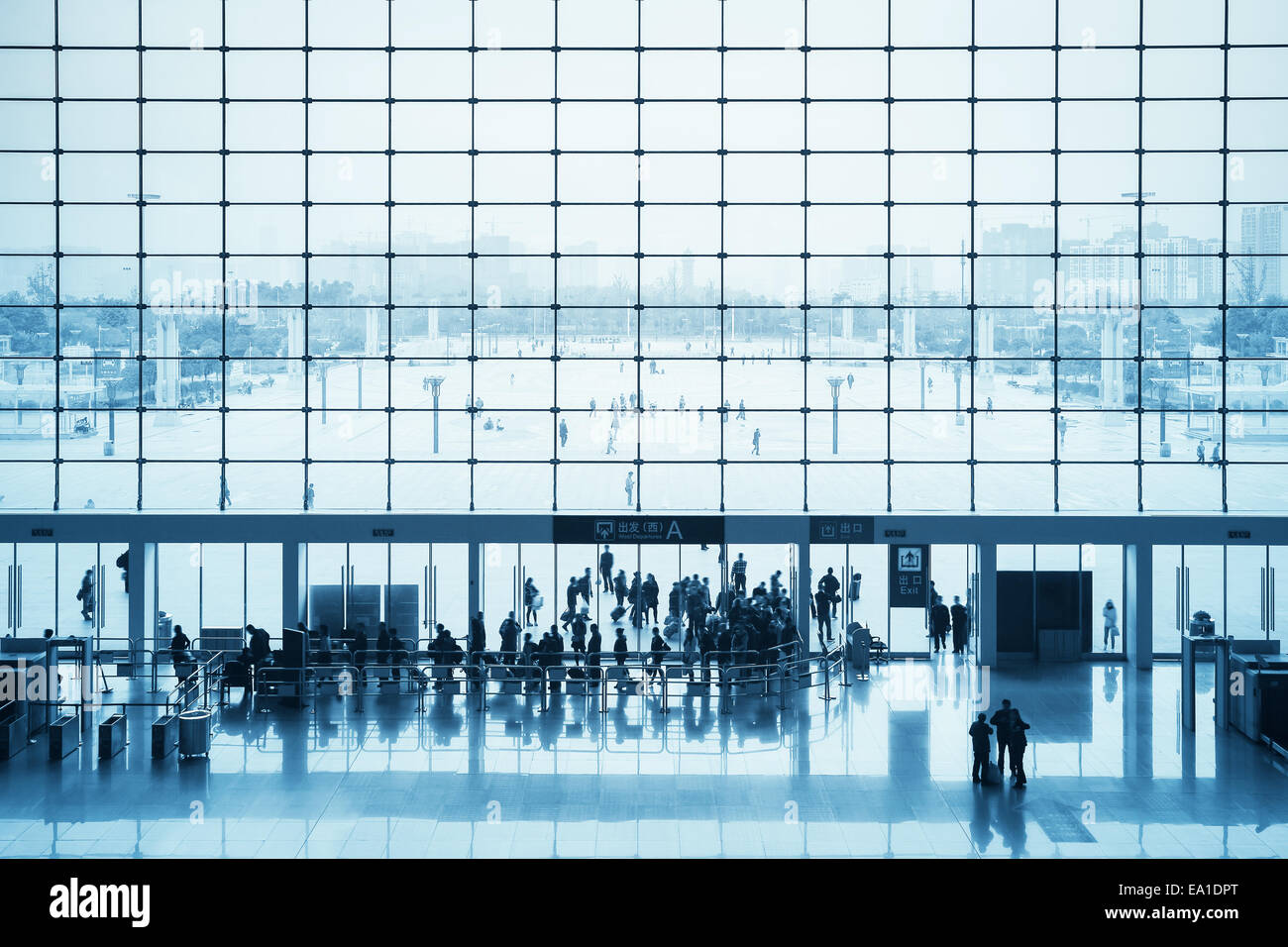 Modernisation de la gare ferroviaire de Banque D'Images