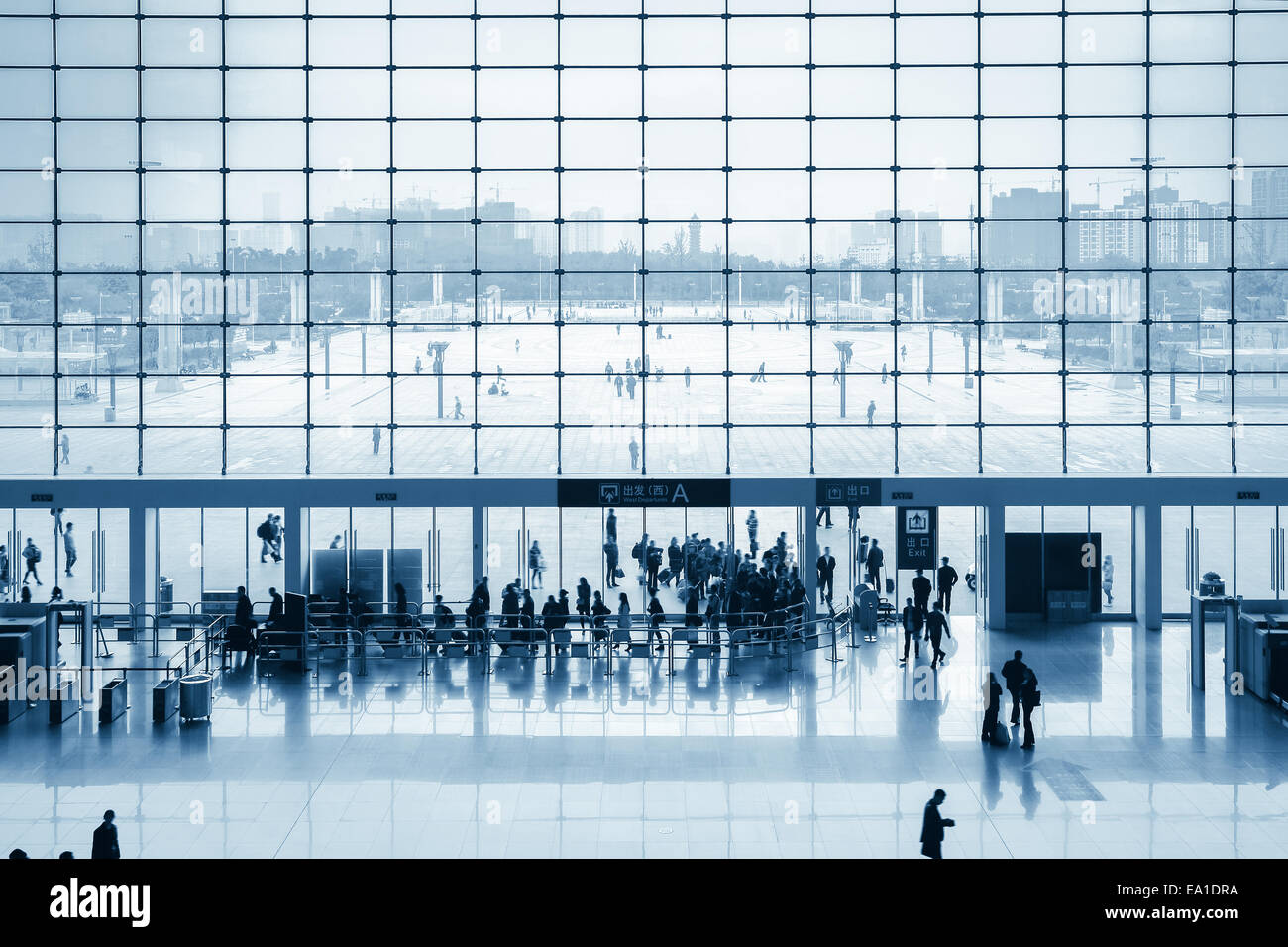 La gare la plus moderne, entrée privée Banque D'Images