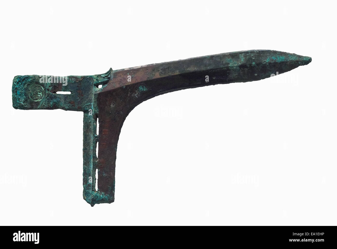 Arme ancienne chinoise,poignard-ax Banque D'Images