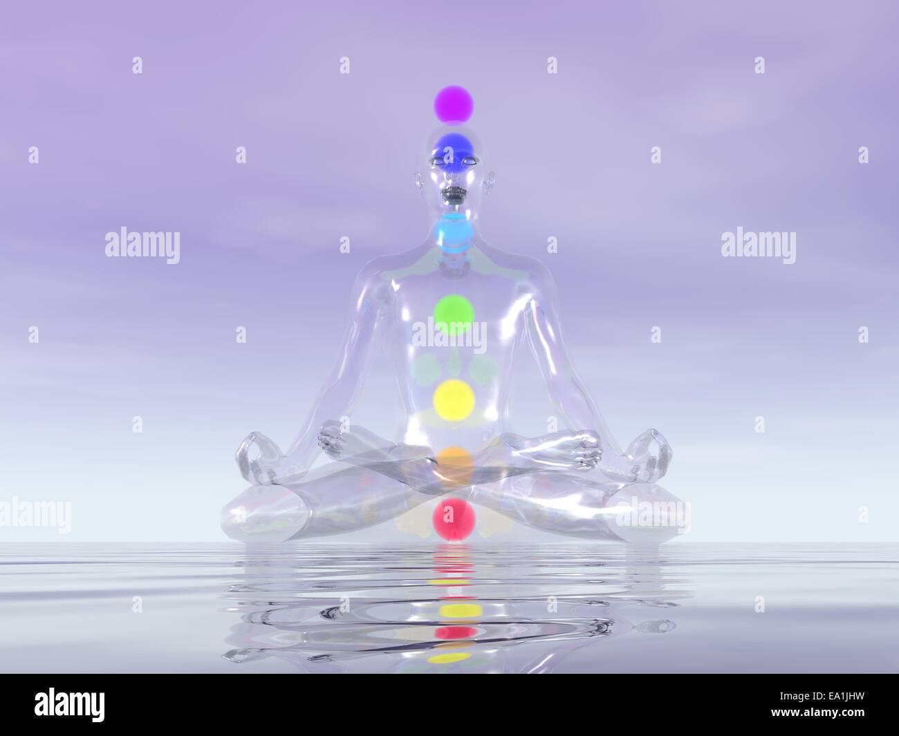 Chakras - 3D render Banque D'Images