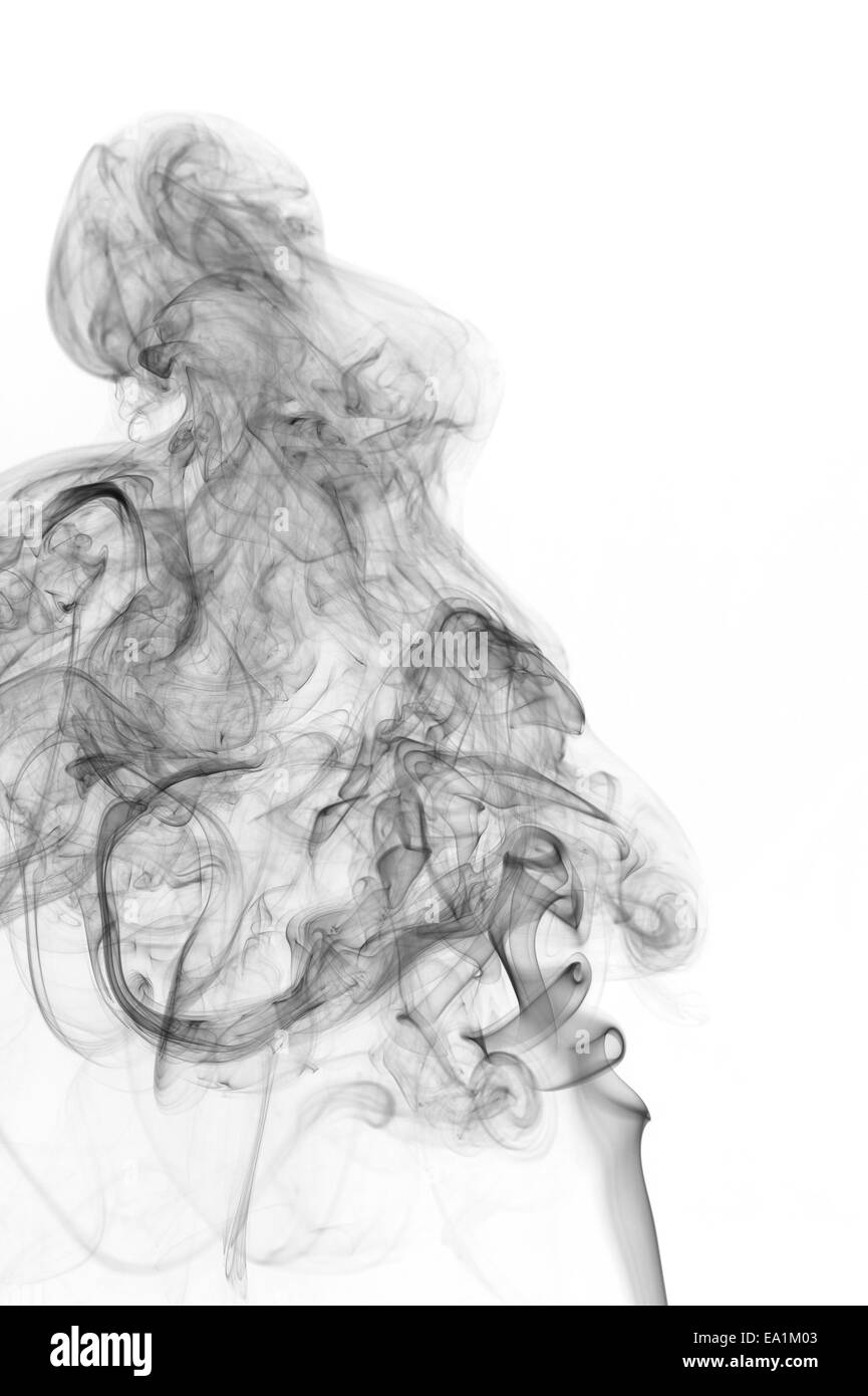 fumée noire Banque D'Images