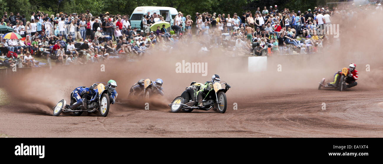 112e dirt track racing Herxheim ADAC Banque D'Images