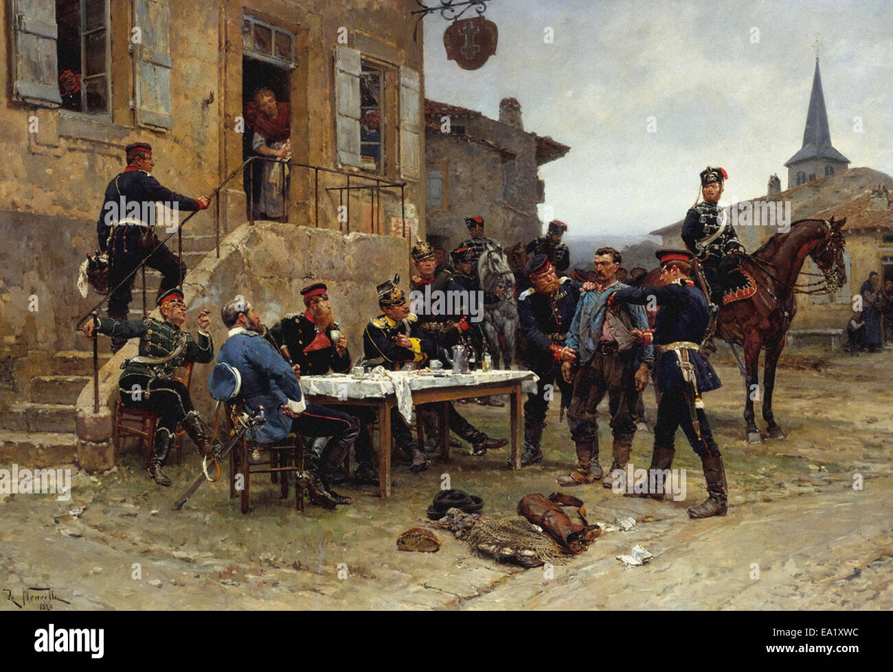 Alphonse-Marie-Adolphe de Neuville l'Espion Banque D'Images