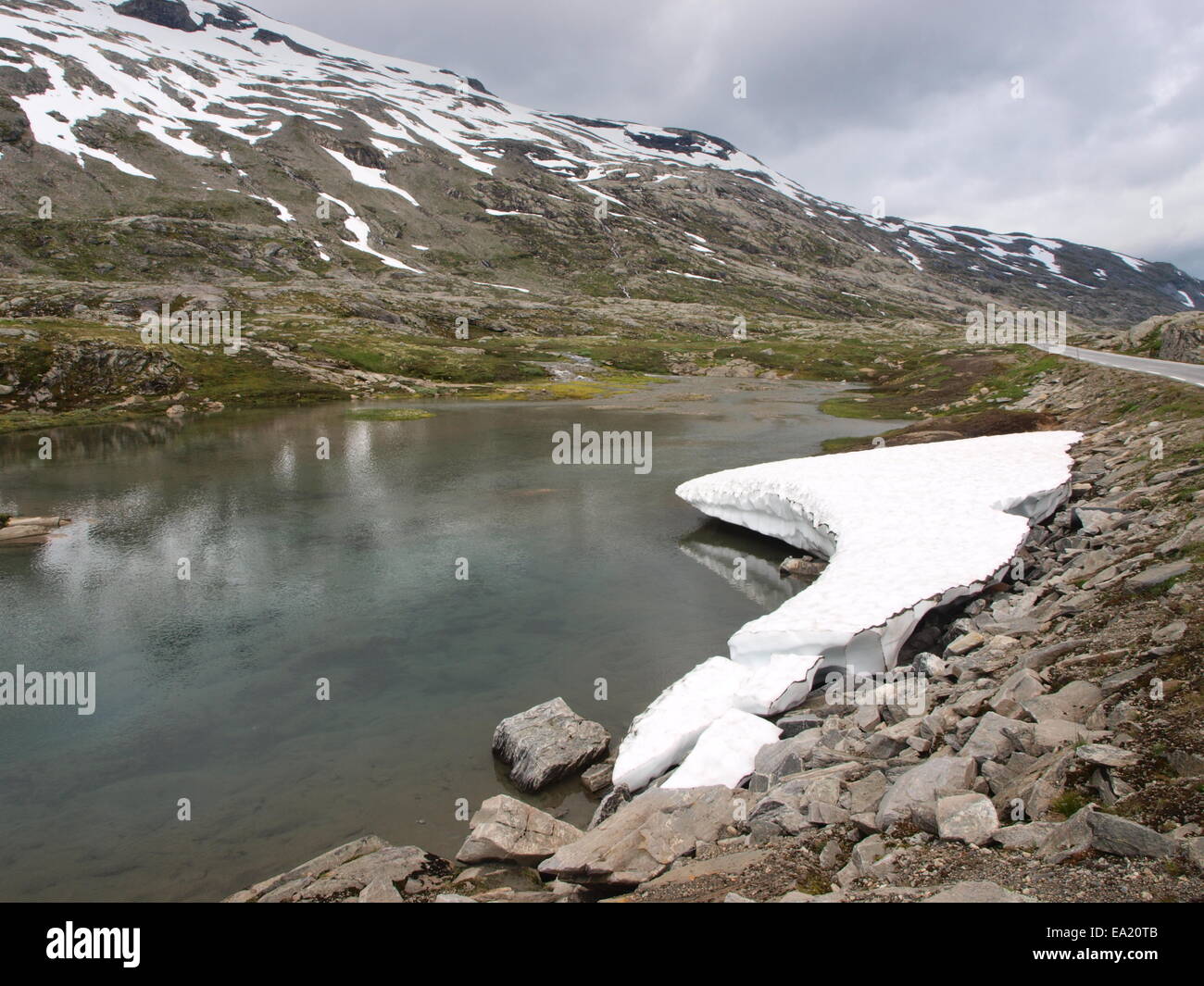 La route alpine de Fjord Norway - Valdresflye Banque D'Images