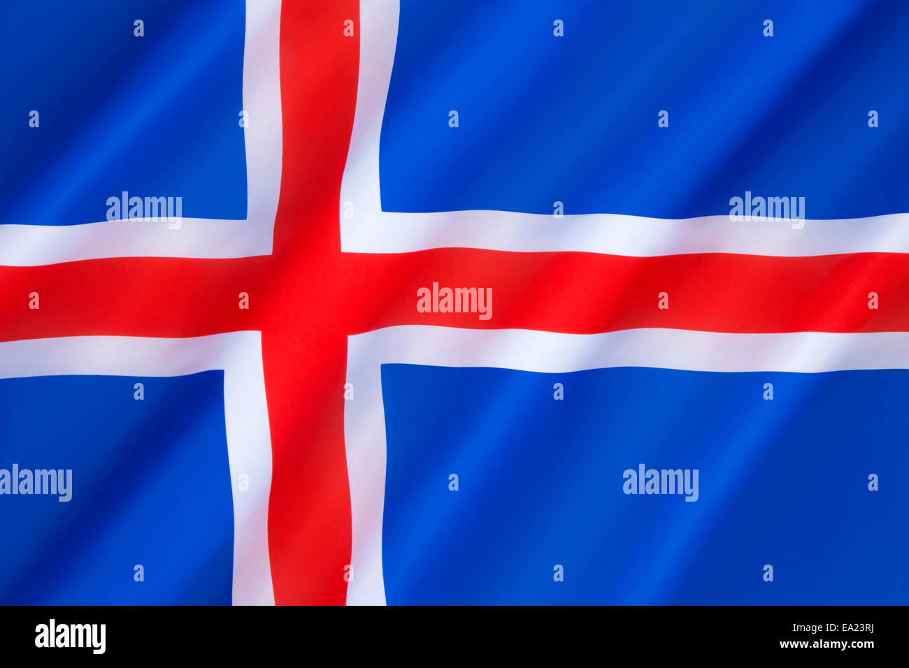 Drapeau de l’Islande Banque D'Images