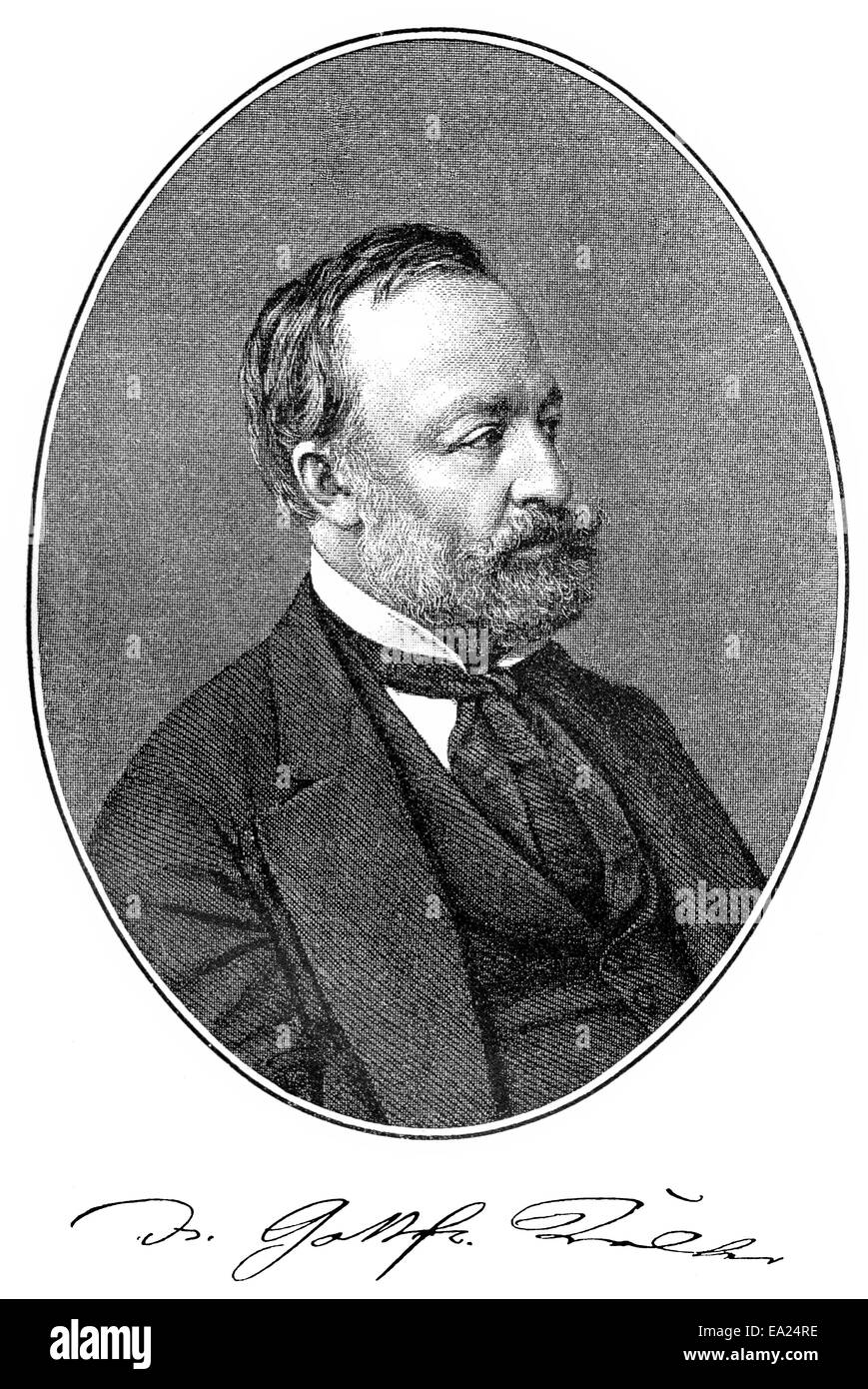 Gottfried Keller, 1819 - 1890, un poète et écrivain suisse de la littérature allemande, Portrait von Gottfried Keller, 1819 - 1890, ein Sch Banque D'Images