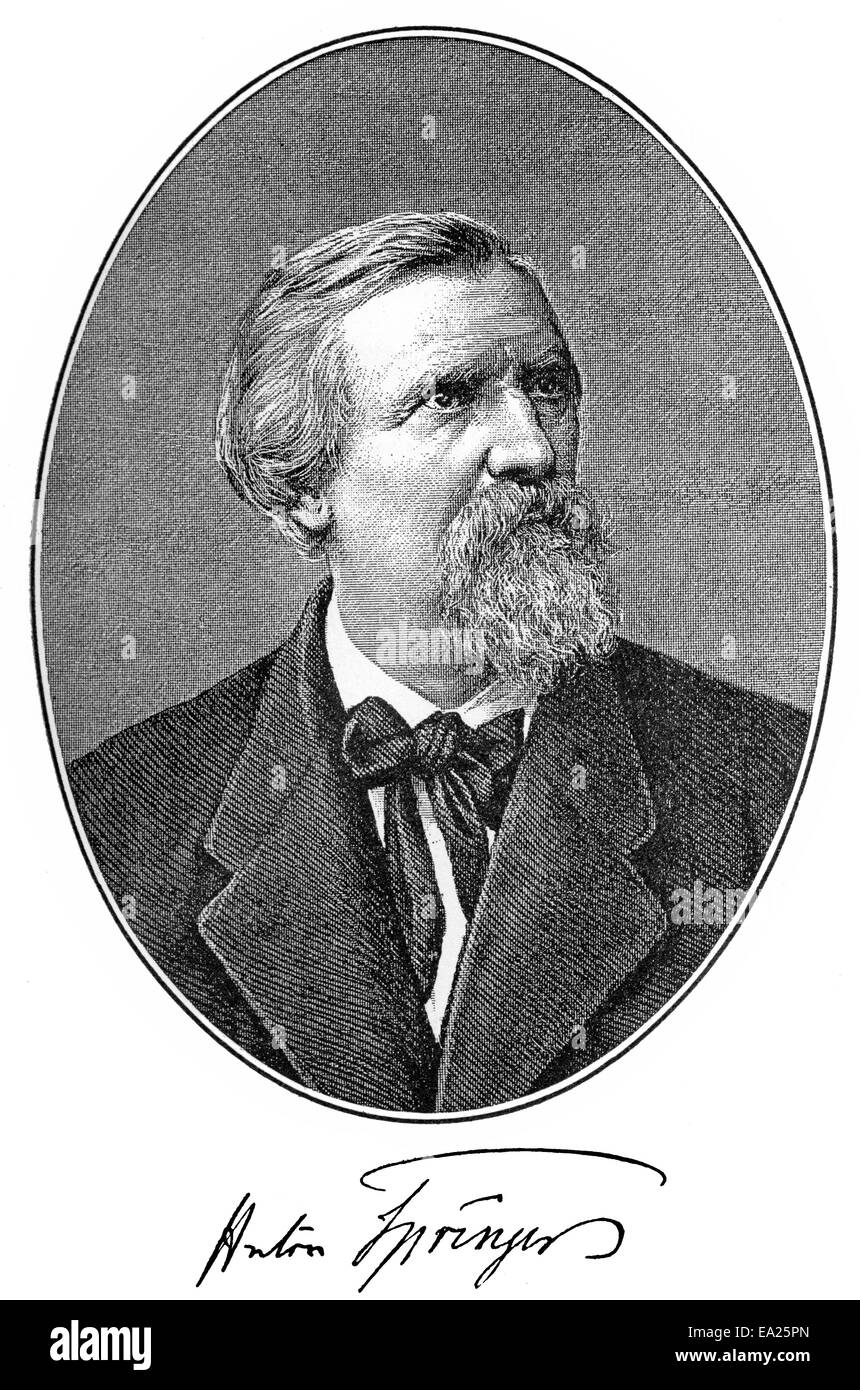 Portrait d'Anton Heinrich Springer, 1825 - 1891, l'historien de l'art allemand, Heinrich Anton von Portrait Springer, 1825 - 1891, ein de Banque D'Images