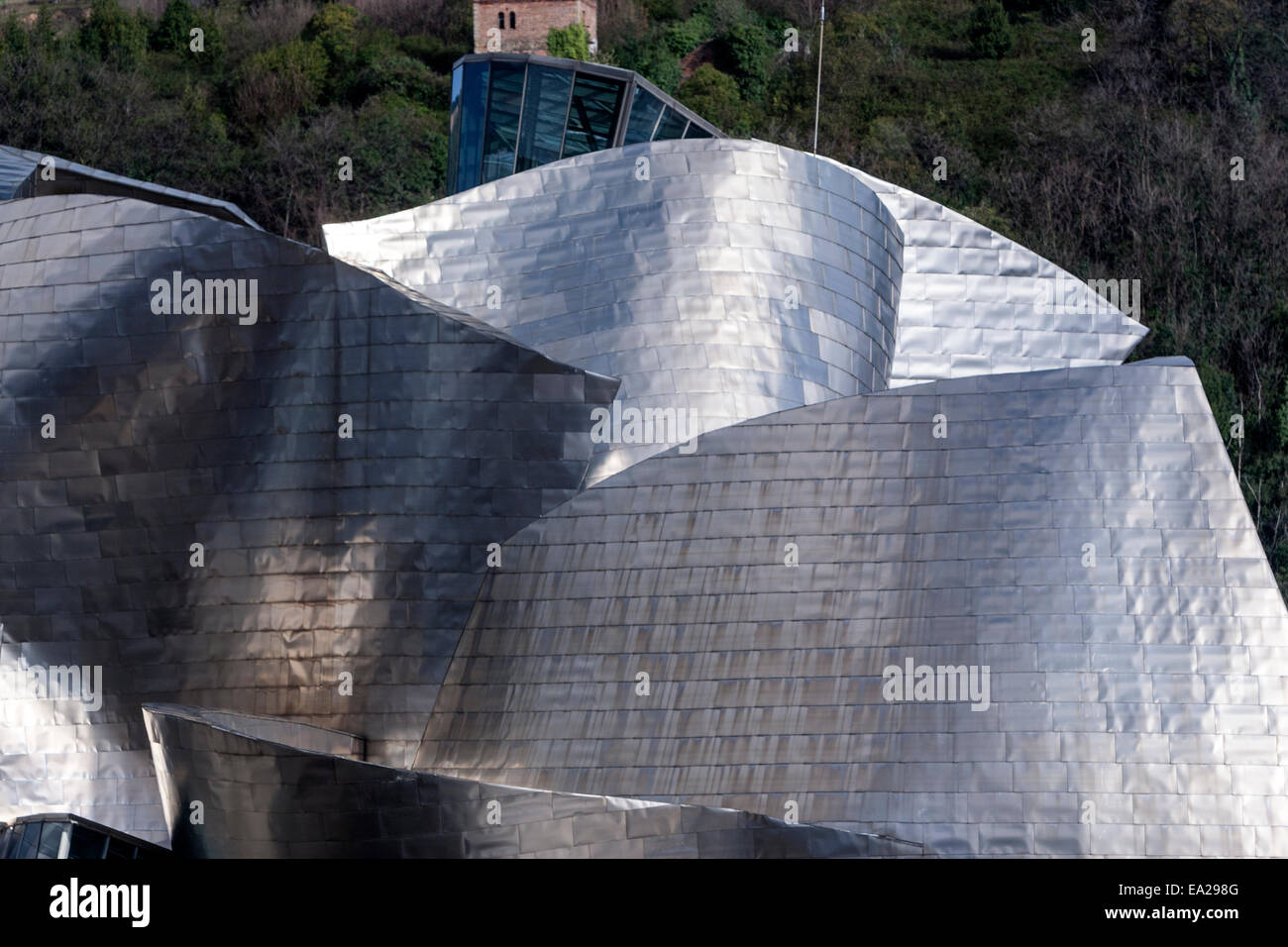 L'entrée principale du Musée Guggenheim Bilbao. Conçu par l'architecte Frank Gehry, canado-américaines Banque D'Images