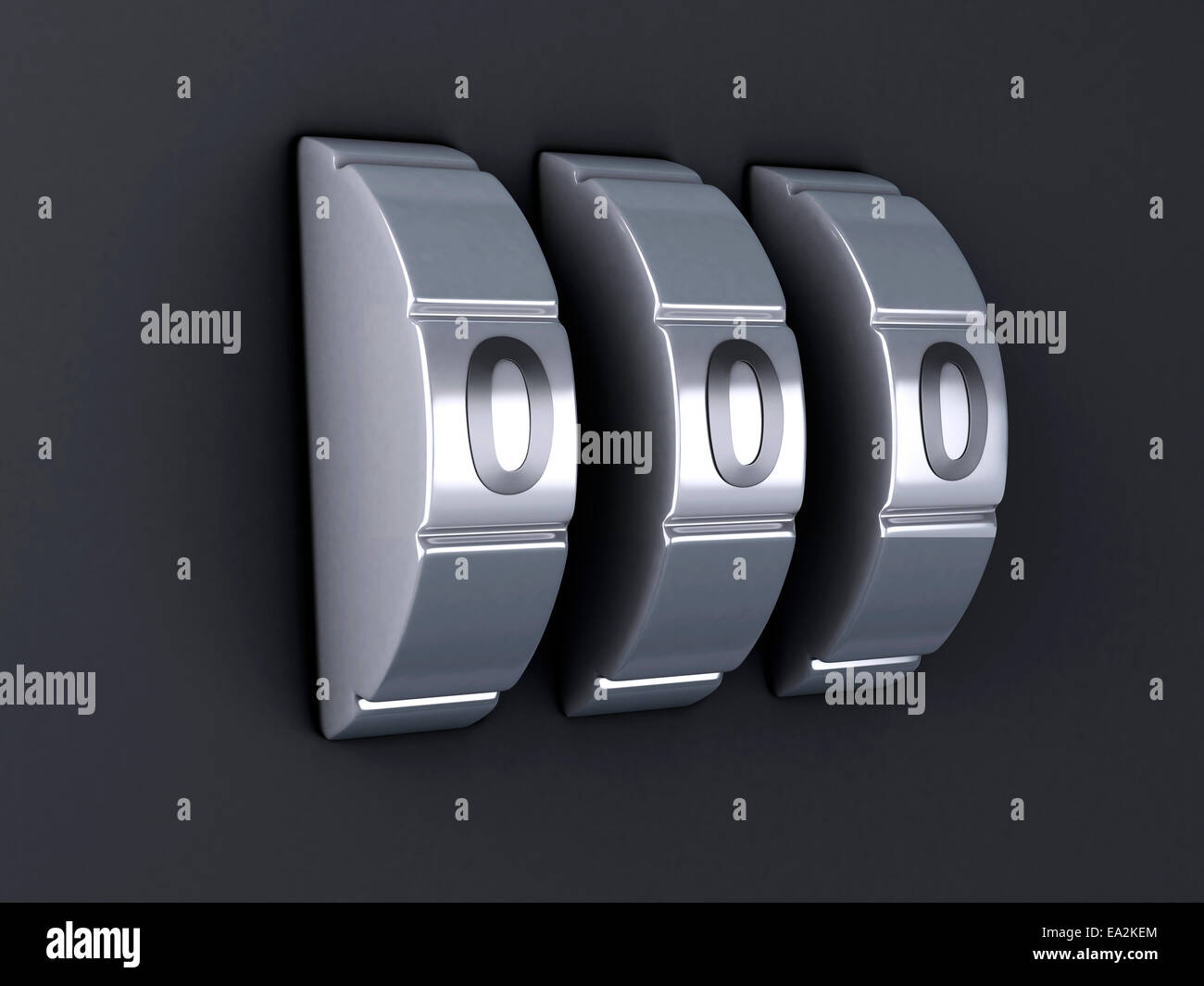 Image de mot de passe de sécurité. concept serrure à combinaison. 3d illustration Banque D'Images