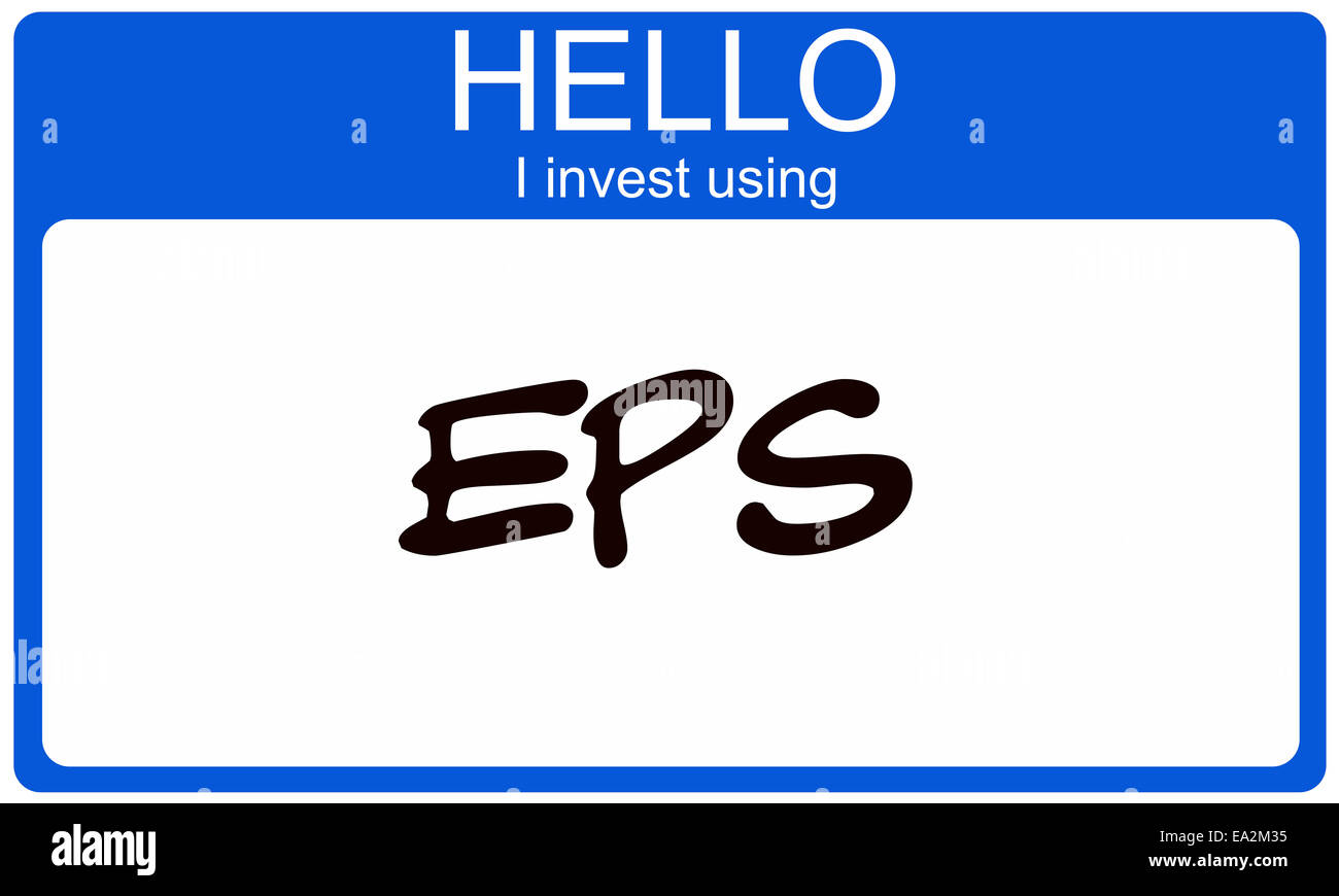 Bonjour, j'investis à l'aide d'autocollant bleu EPS nom tag fait le meilleur concept. Banque D'Images
