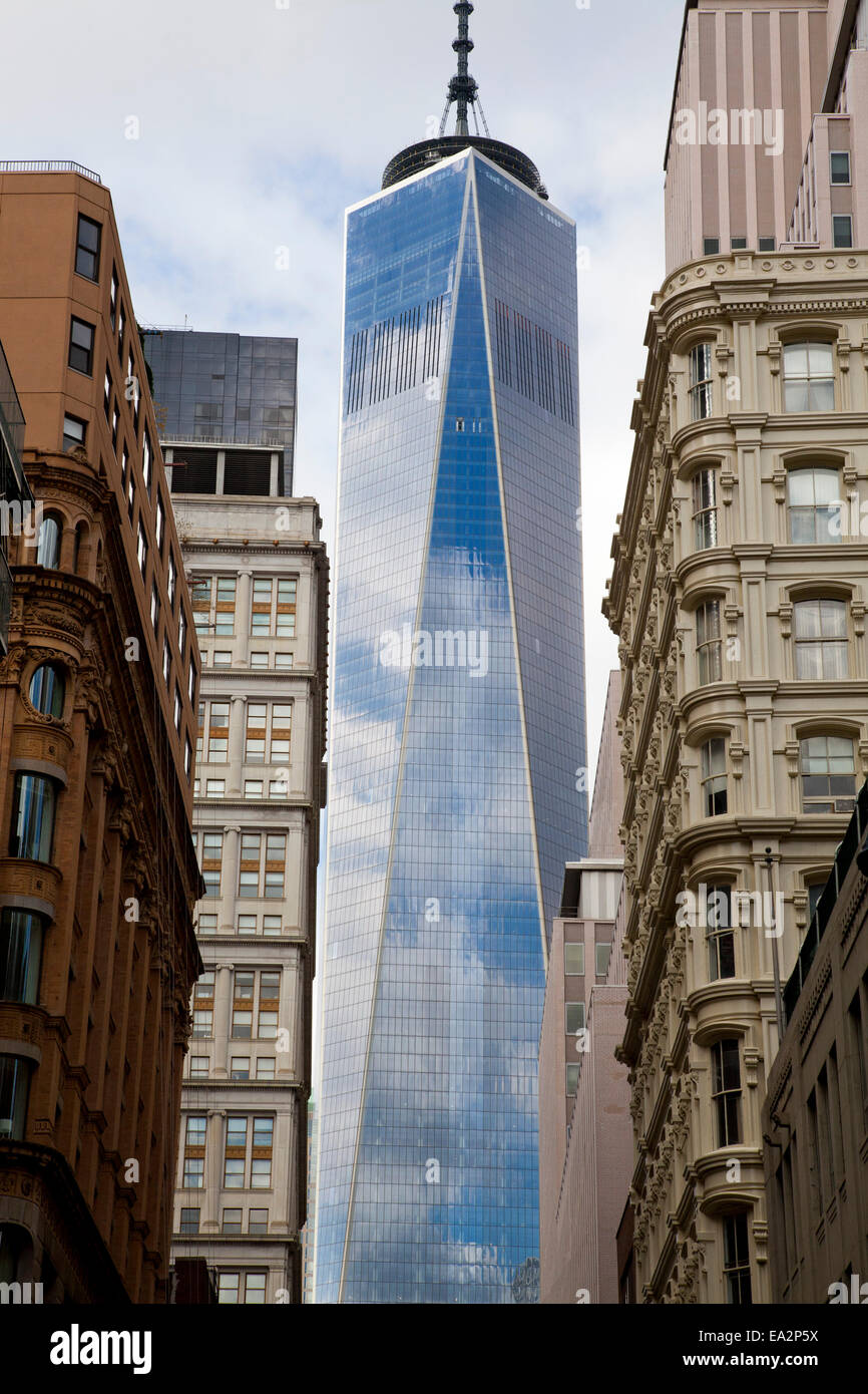 La tour de la liberté, le centre-ville de Manhattan, New York, États-Unis d'Amérique Banque D'Images