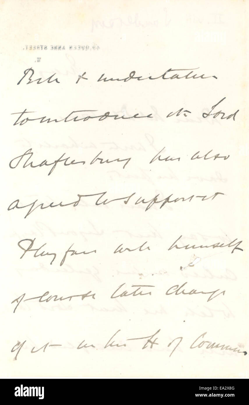 Cette lettre de John Burdon-Sanderson à Charles Darwin, datée du 6 mai 1875, donne un aperçu de leur correspondance scientifique à la fin du XIXe siècle. Elle s’inscrit dans le dialogue permanent entre deux figures clés de la biologie évolutive. Banque D'Images