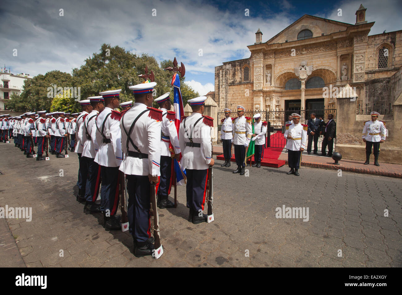 Commémorations de l'indépendance, le Colonial, Santo Domingo, République dominicaine, Antilles, Caraïbes, Amérique Centrale Banque D'Images
