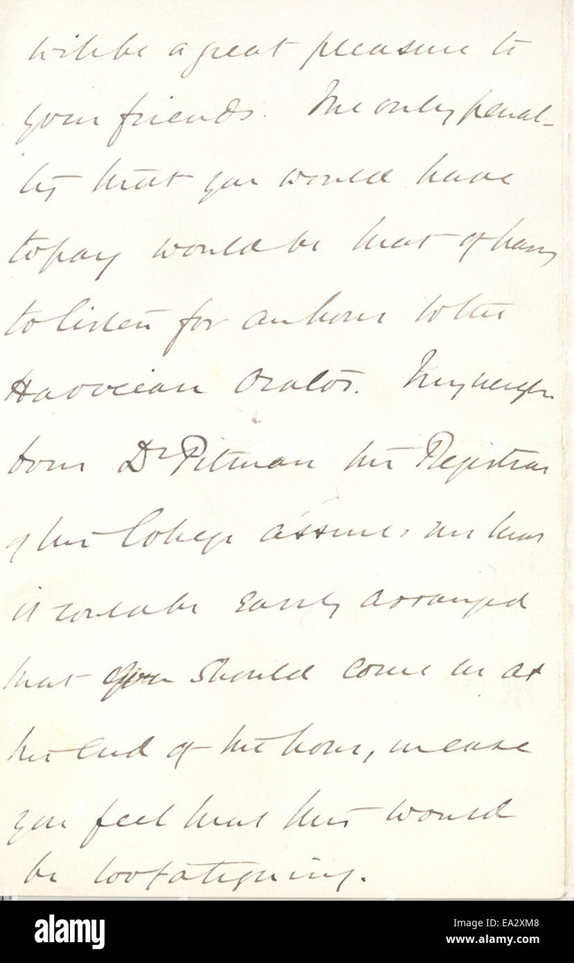 Une lettre datée du 14 mai 1879, écrite par John Burdon-Sanderson à Charles Darwin, discutant de sujets scientifiques pertinents pour leur époque. La correspondance reflète l'échange intellectuel entre deux scientifiques éminents. Banque D'Images