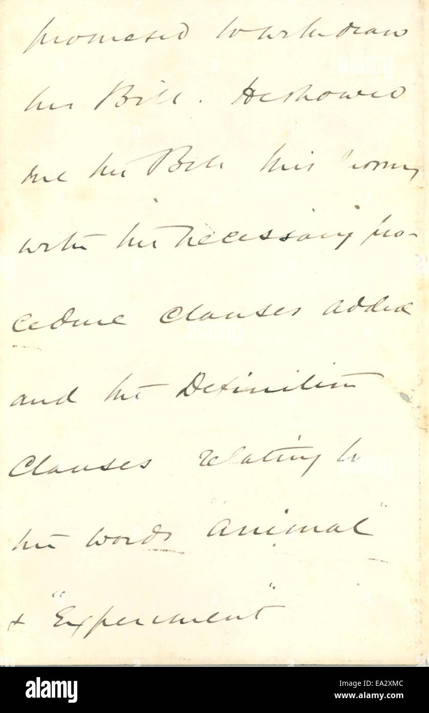 Cette lettre de John Burdon-Sanderson à Charles Darwin, datée du 8 mai 1875, met en lumière la correspondance entre deux personnalités éminentes de l'histoire des sciences, discutant des idées et des observations scientifiques. Banque D'Images