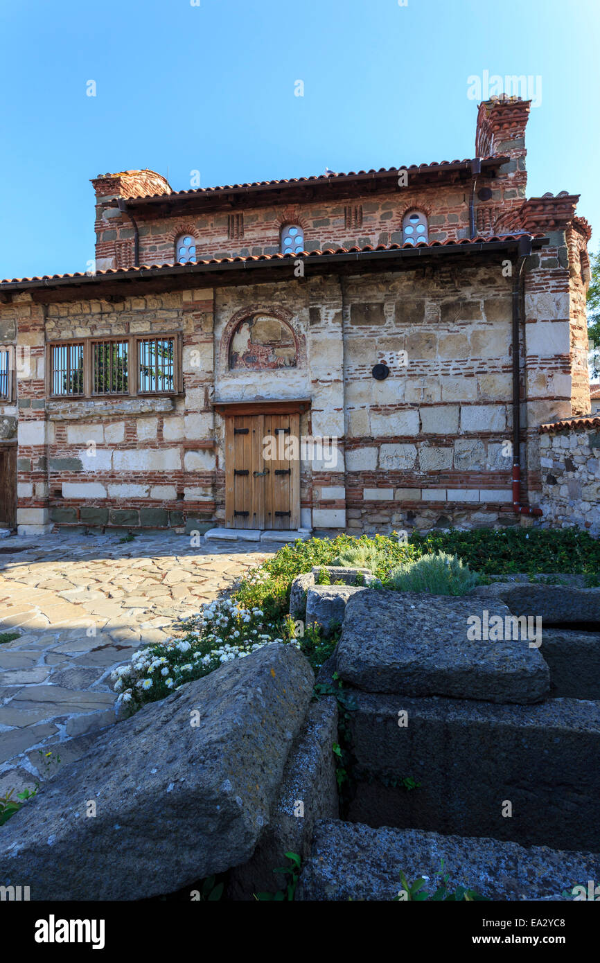 Église de Sveti Stefan (St. Stephen) (nouveau) Cathédrale Métropolitaine, Nessebar (Nessebar), UNESCO World Heritage Site, Bulgarie Banque D'Images