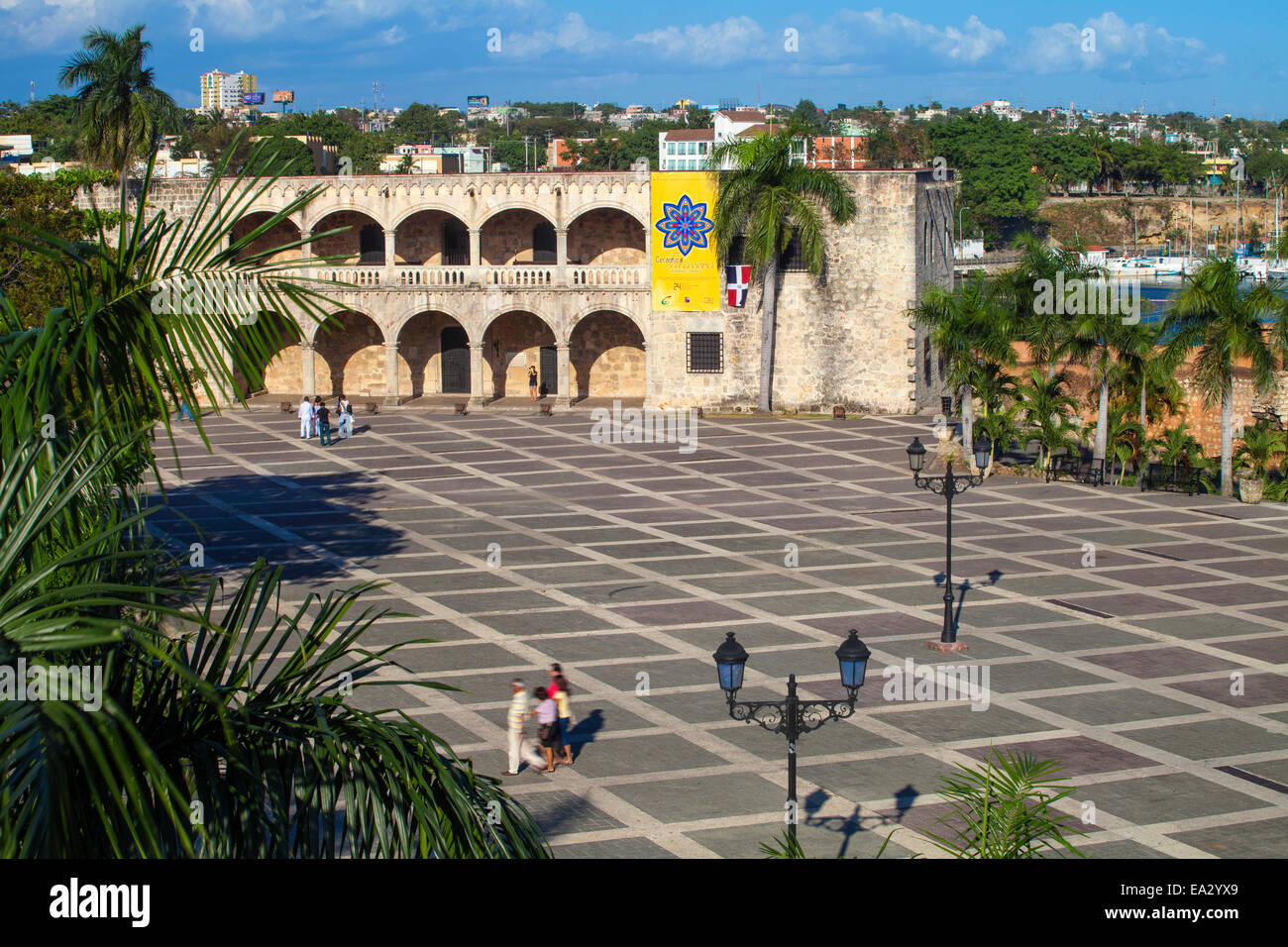 Plaza Espana, Alcazar de Colon, le Colonial, Site de l'UNESCO, Santo Domingo, République dominicaine, Antilles, Caraïbes Banque D'Images