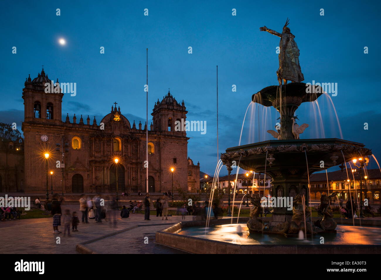 La Catedral, la Plaza de Armas, Cusco (Cuzco), Pérou, Amérique du Sud Banque D'Images