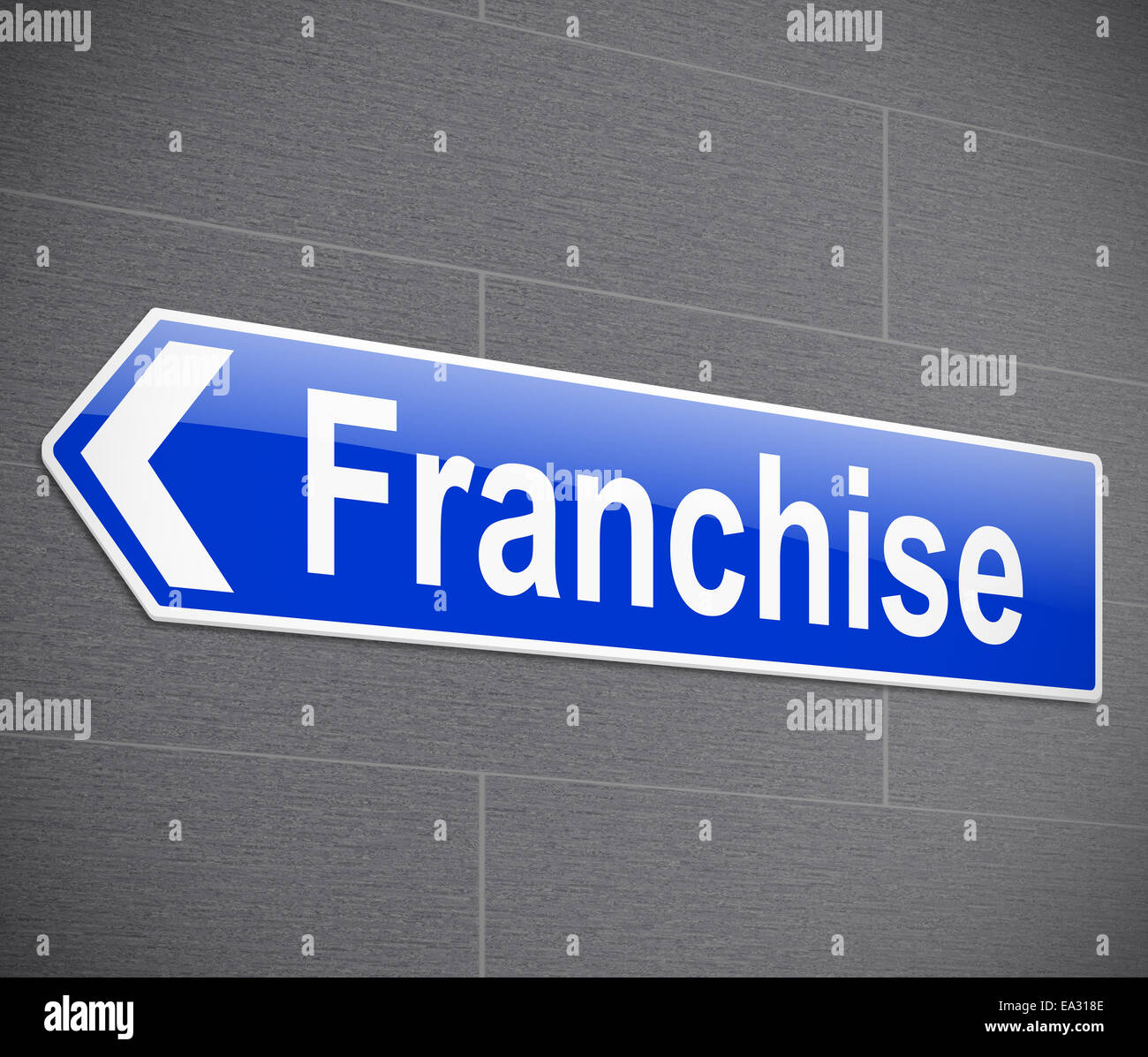 Concept de franchise. Banque D'Images