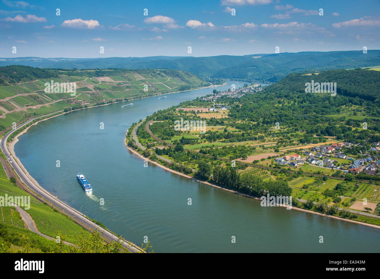 Boppard, vallée du Rhin, UNESCO World Heritage Site, Rhénanie-Palatinat, Allemagne, Europe Banque D'Images