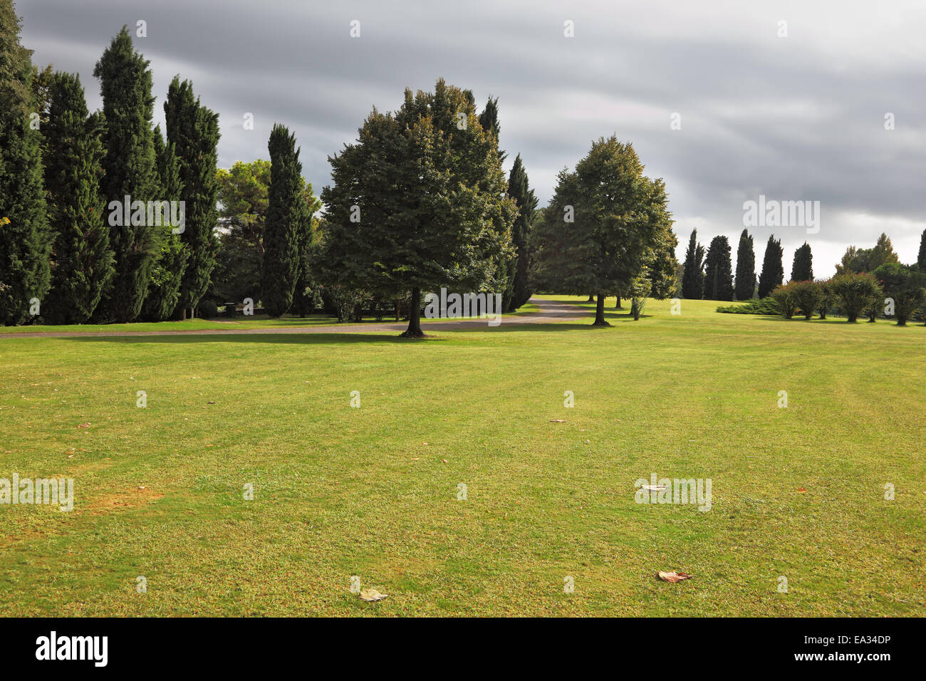 Le luxueux parc italien-jardin Sigurta Banque D'Images