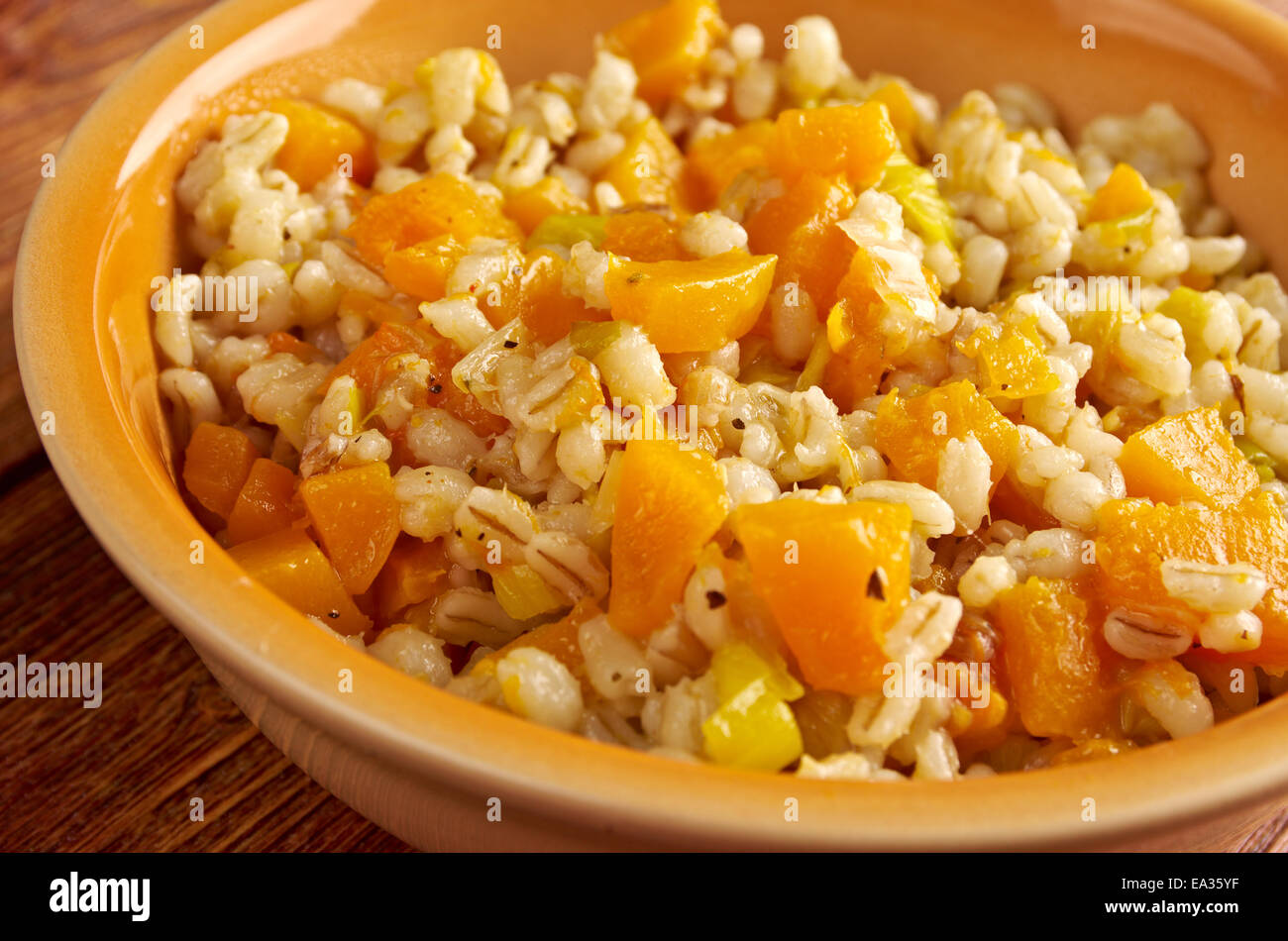 Orzotto con zucca Banque D'Images