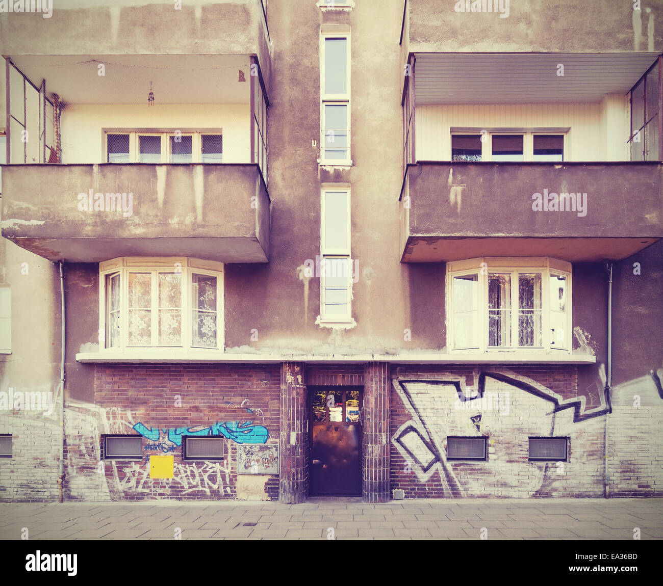 Vintage photo filtré de l'immeuble. Banque D'Images