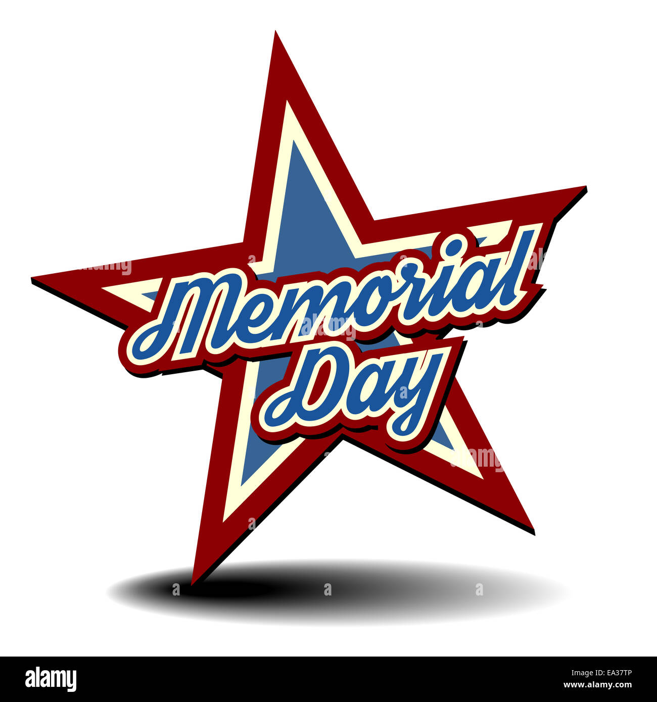 Memorial Day Star Banque D'Images