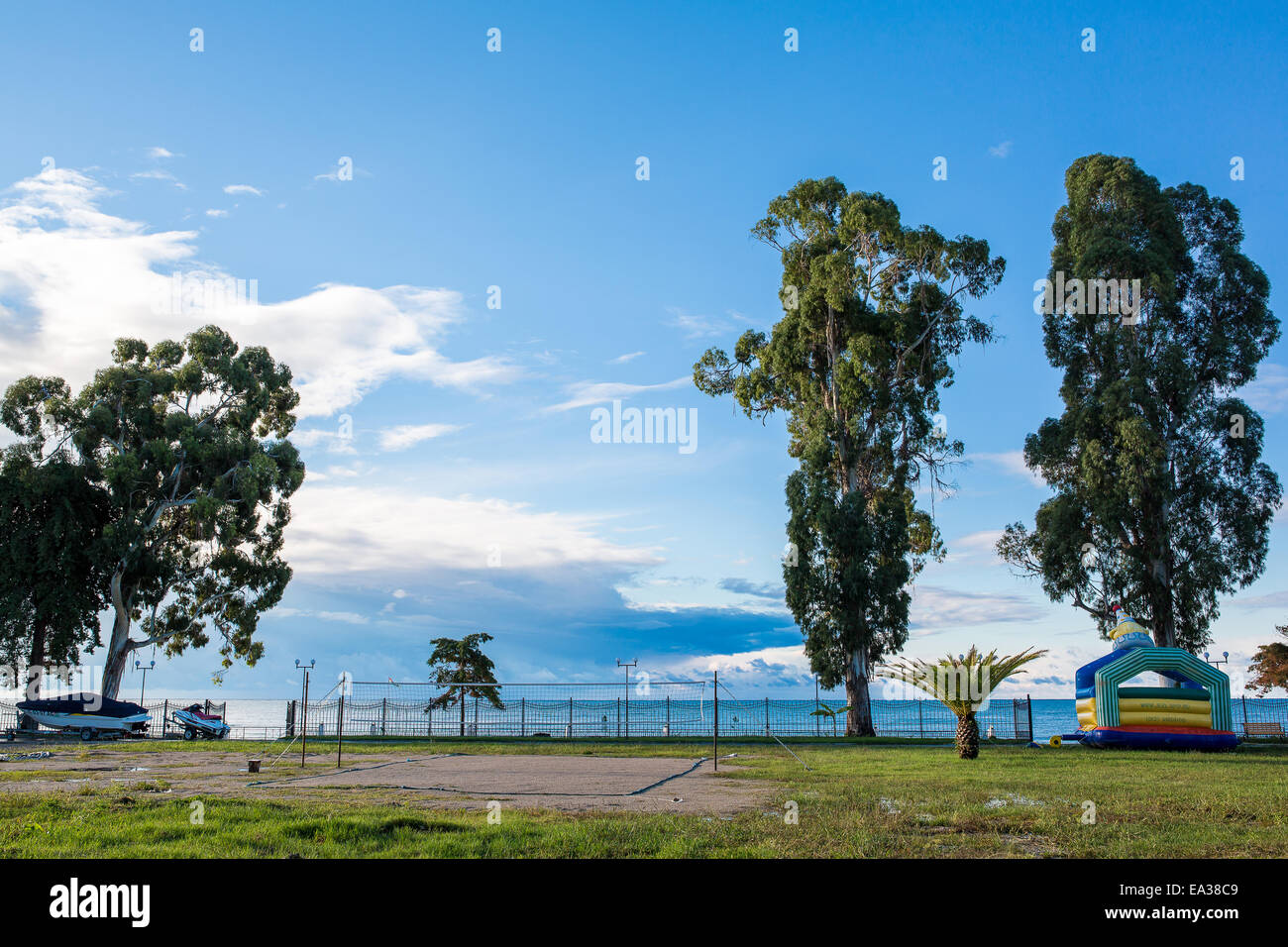 Zone de loisirs de l'hôtel en bord de mer, Nouvelle Athos, Abkhazie Banque D'Images