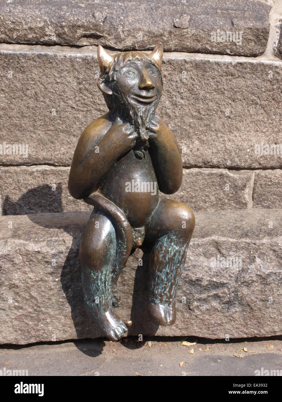 La figure du diable à l'église Sainte Marie dans Banque D'Images