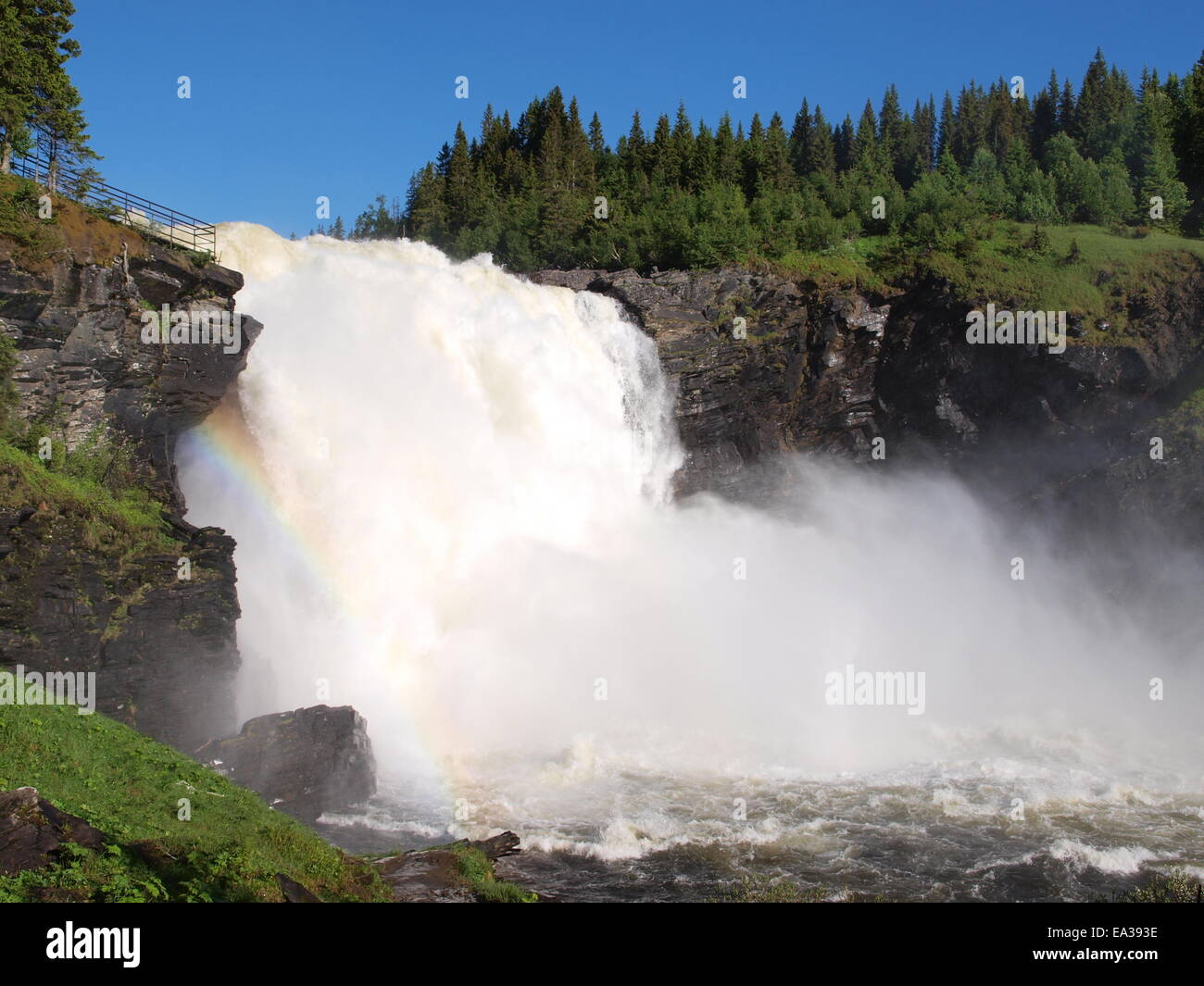 Cascade Tännforsen en Jämtland en Suède Banque D'Images