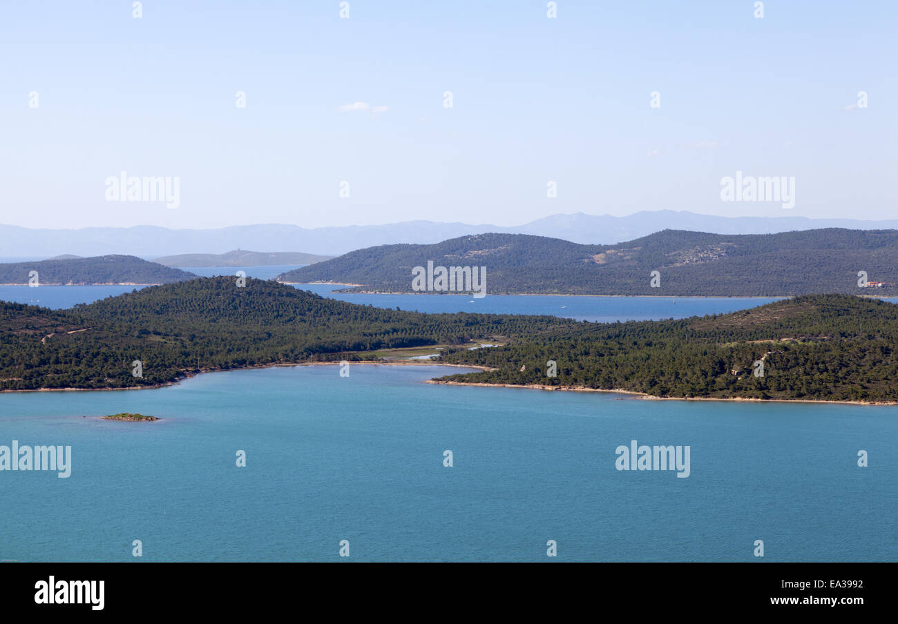 Les îles de la mer Egée Turquie Banque D'Images