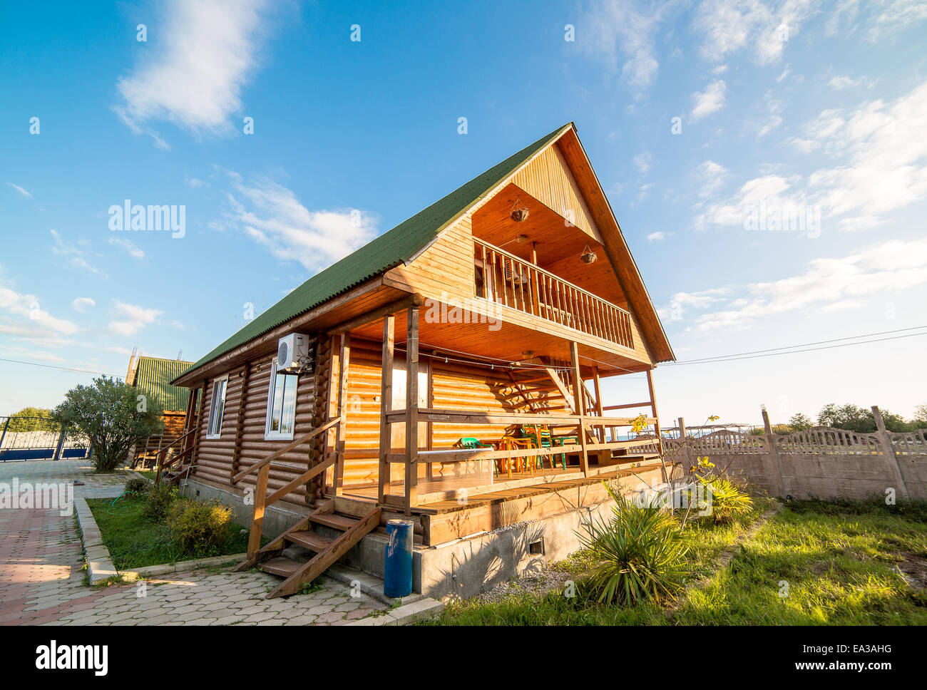 Chalet en bois, de Goudaouta, en Abkhazie Banque D'Images