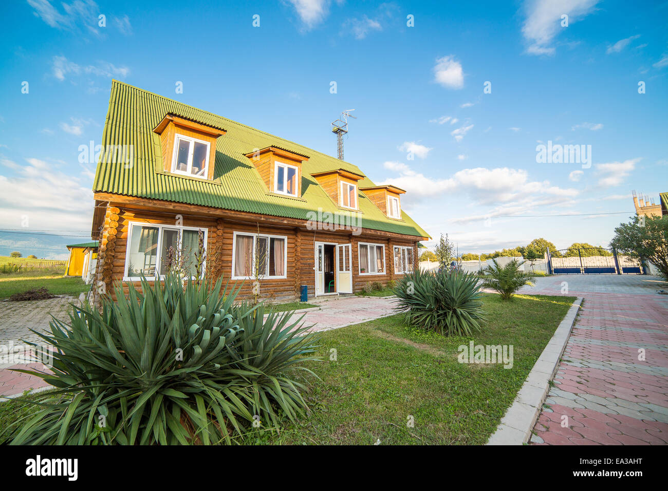 Chalet en bois, de Goudaouta, en Abkhazie Banque D'Images