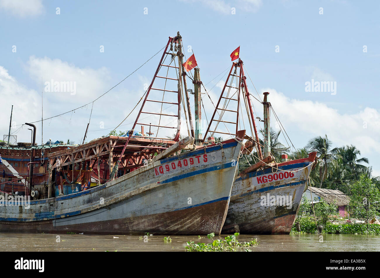 Delta du Mékong en bateau de canal ,à Rach Gia pouvez Mao Banque D'Images