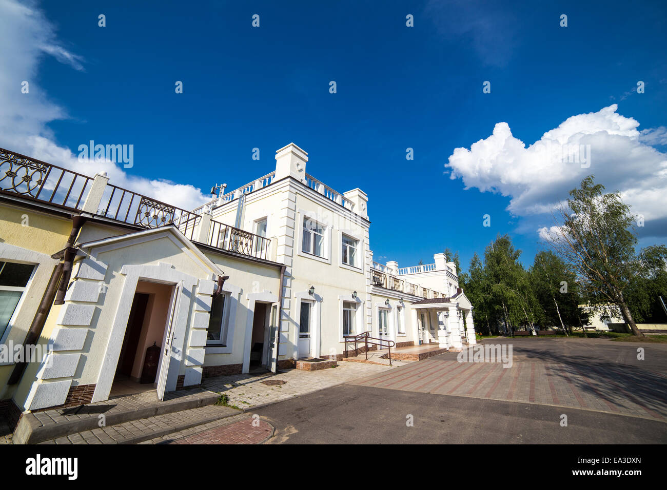 Bâtiment de l'hôtel, région de Moguilev, en Biélorussie Banque D'Images