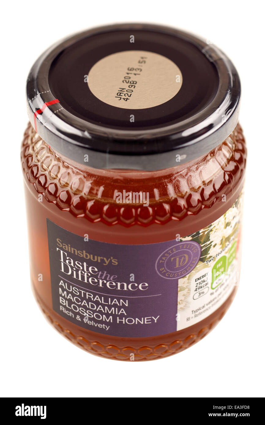 Miel de Macadamia australienne Jar Banque D'Images