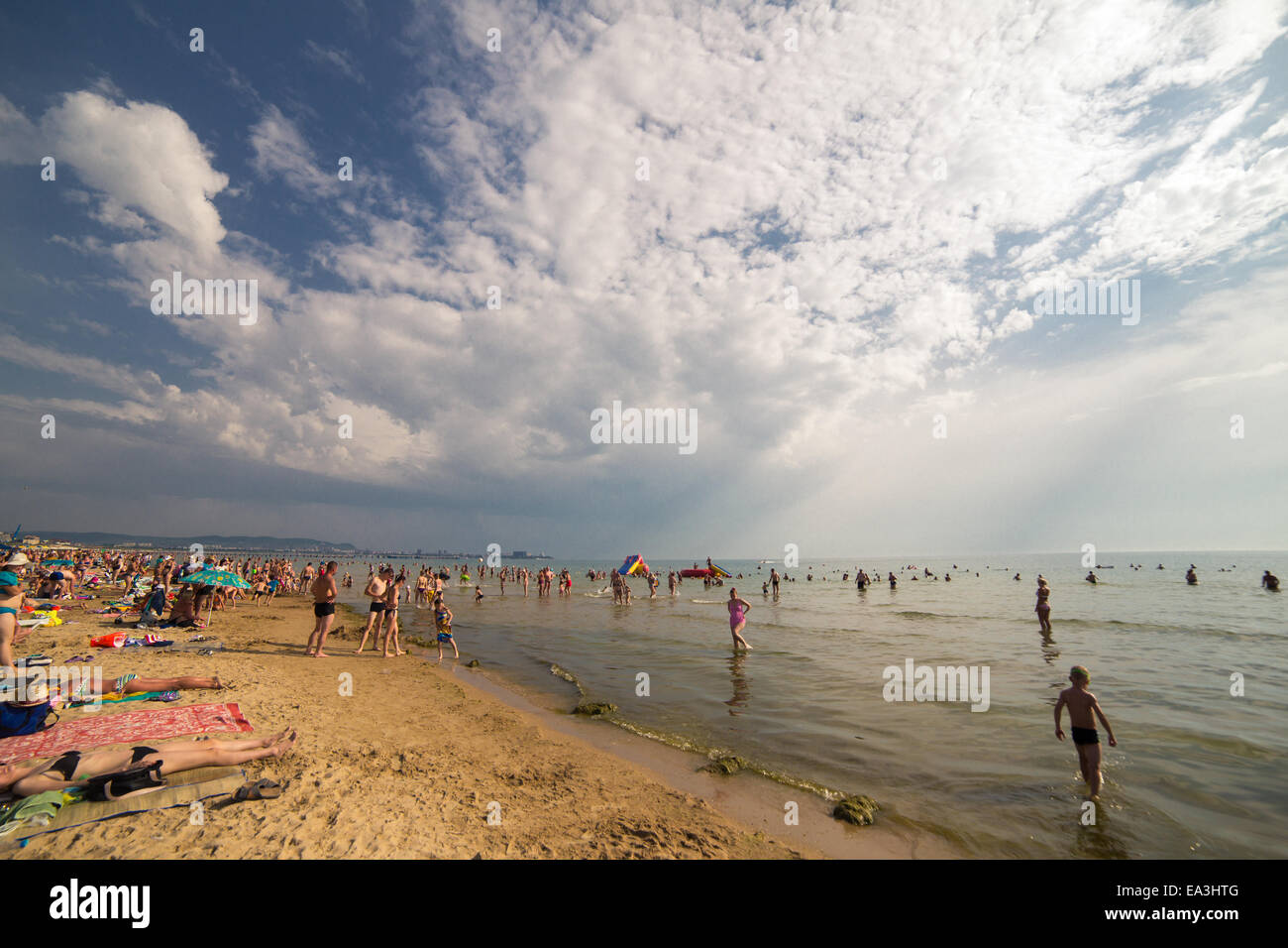 Plage de la mer Noire, Anapa, région de Krasnodar, Russie Banque D'Images
