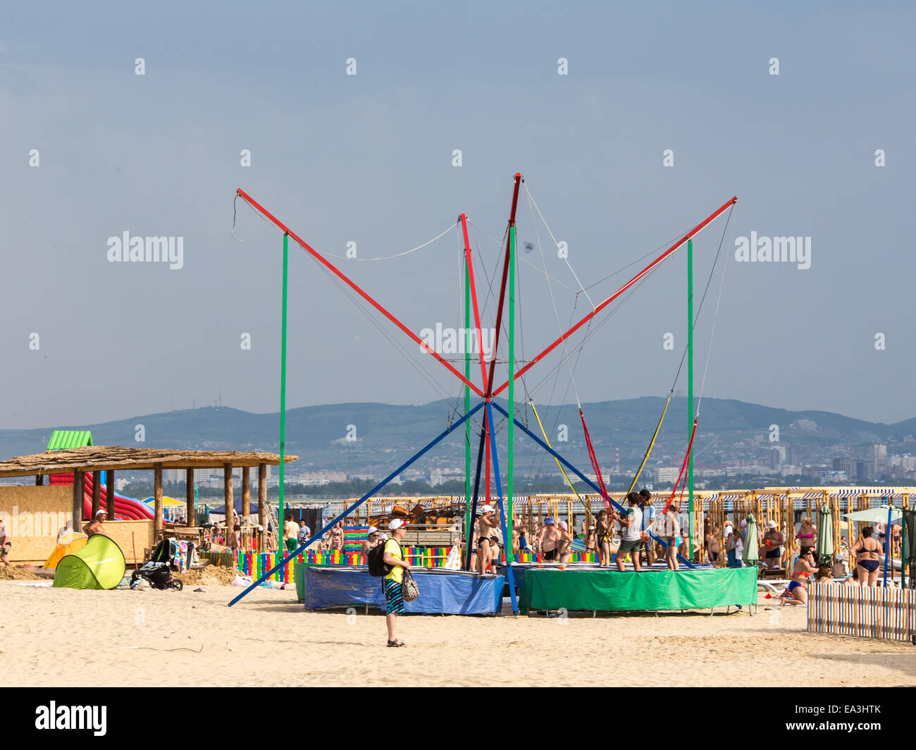 Plage de la mer Noire, Anapa, région de Krasnodar, Russie Banque D'Images
