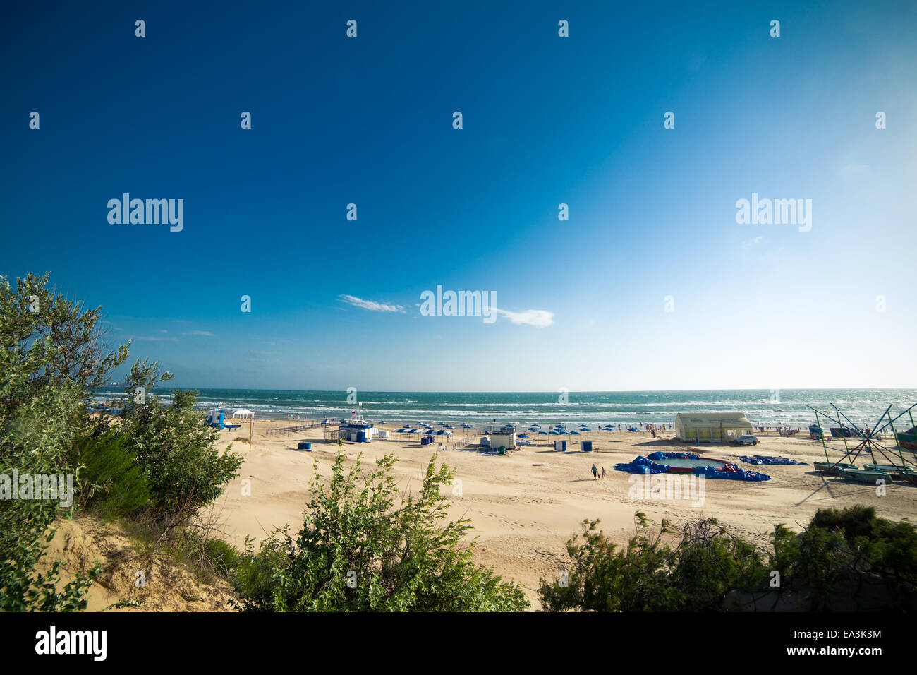 Plage de la mer Noire, Anapa, région de Krasnodar, Russie Banque D'Images