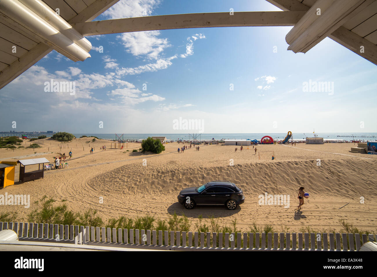 Plage de la mer Noire, Anapa, région de Krasnodar, Russie Banque D'Images