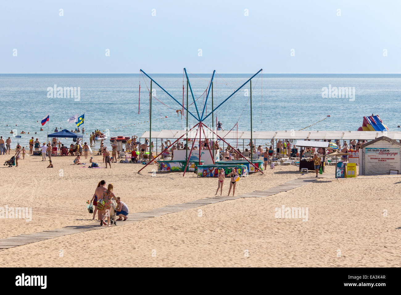 Plage de la mer Noire, Anapa, région de Krasnodar, Russie Banque D'Images