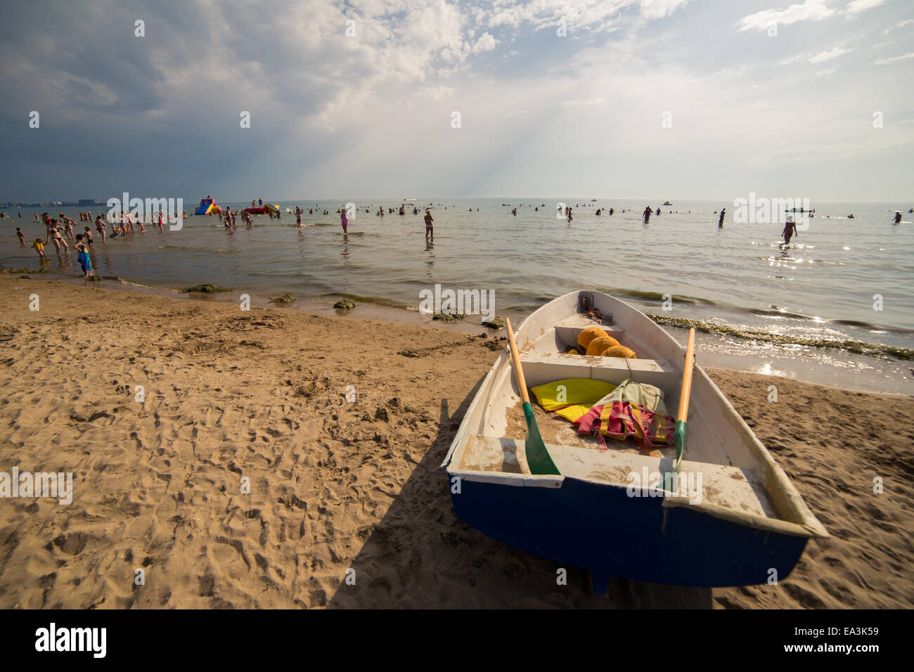 Plage de la mer Noire, Anapa, région de Krasnodar, Russie Banque D'Images