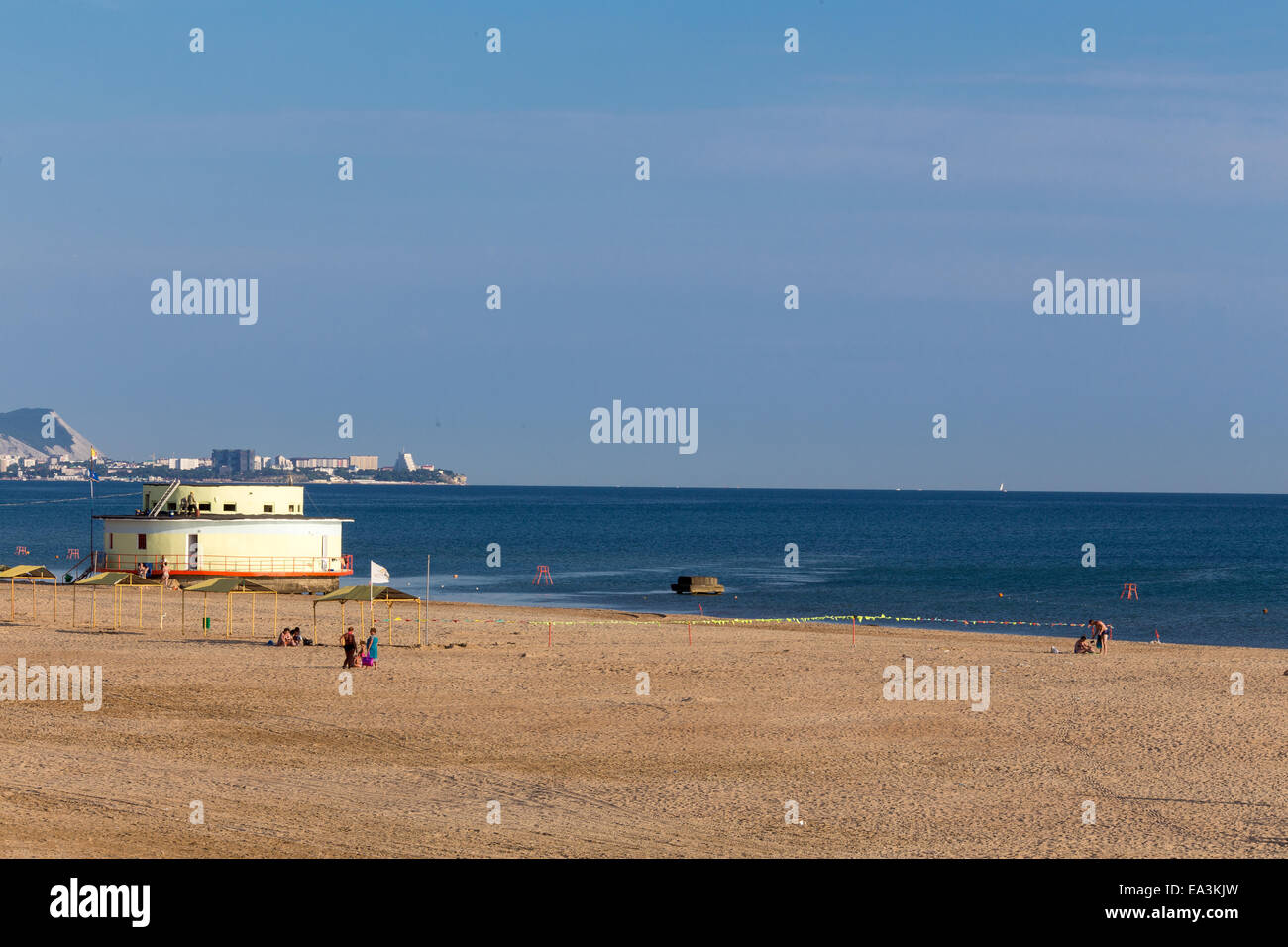 Plage de la mer Noire, Anapa, région de Krasnodar, Russie Banque D'Images