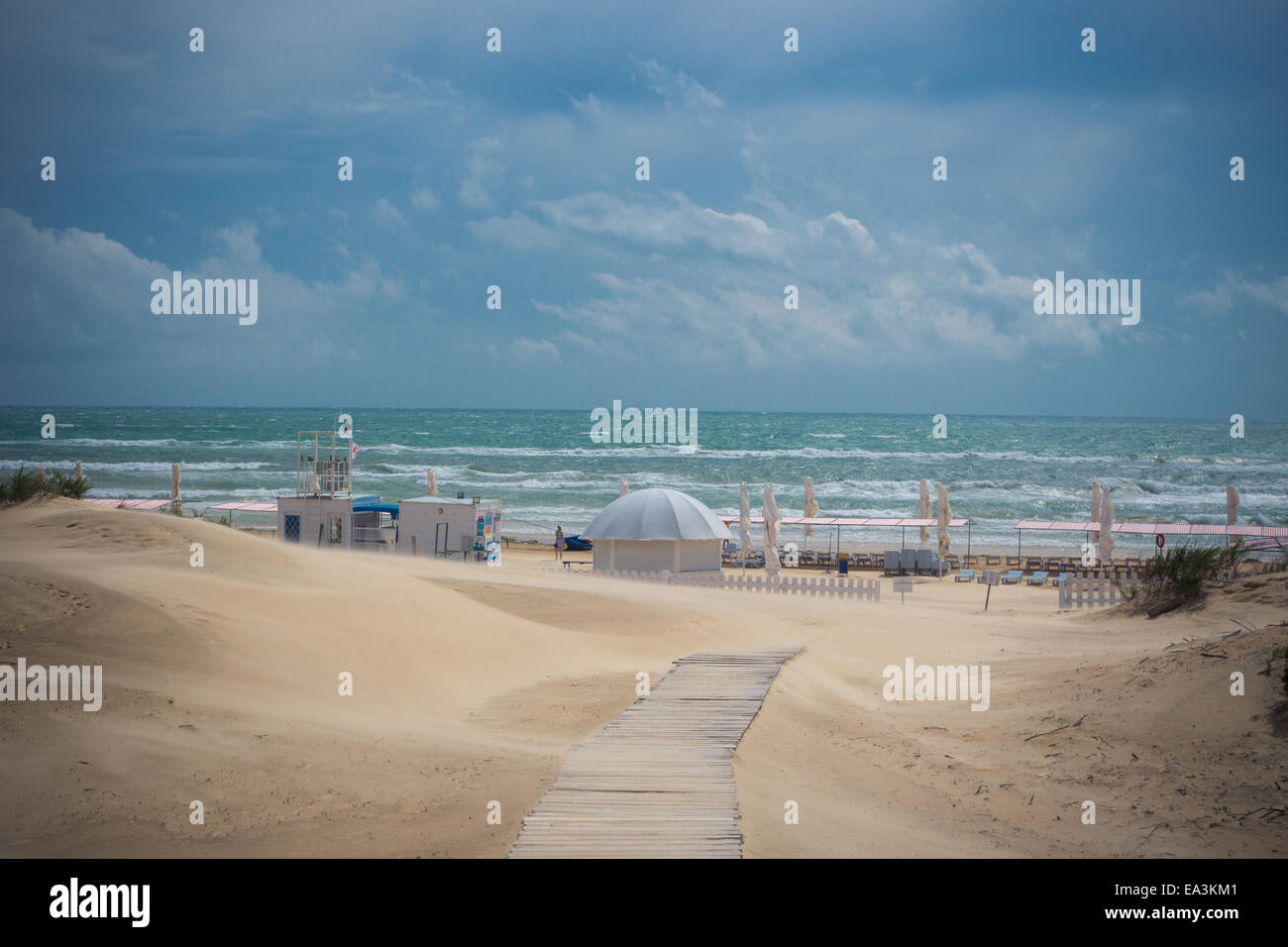 Plage de la mer Noire, Anapa, région de Krasnodar, Russie Banque D'Images