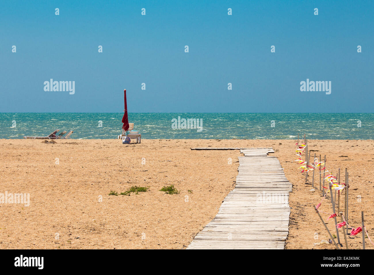 Plage de la mer Noire, Anapa, région de Krasnodar, Russie Banque D'Images