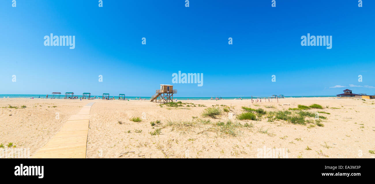 Plage de la mer Noire, Anapa, région de Krasnodar, Russie Banque D'Images