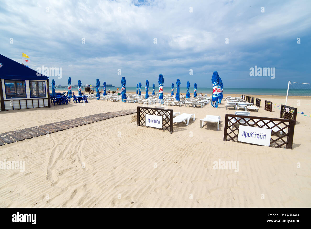 Plage de la mer Noire, Anapa, région de Krasnodar, Russie Banque D'Images