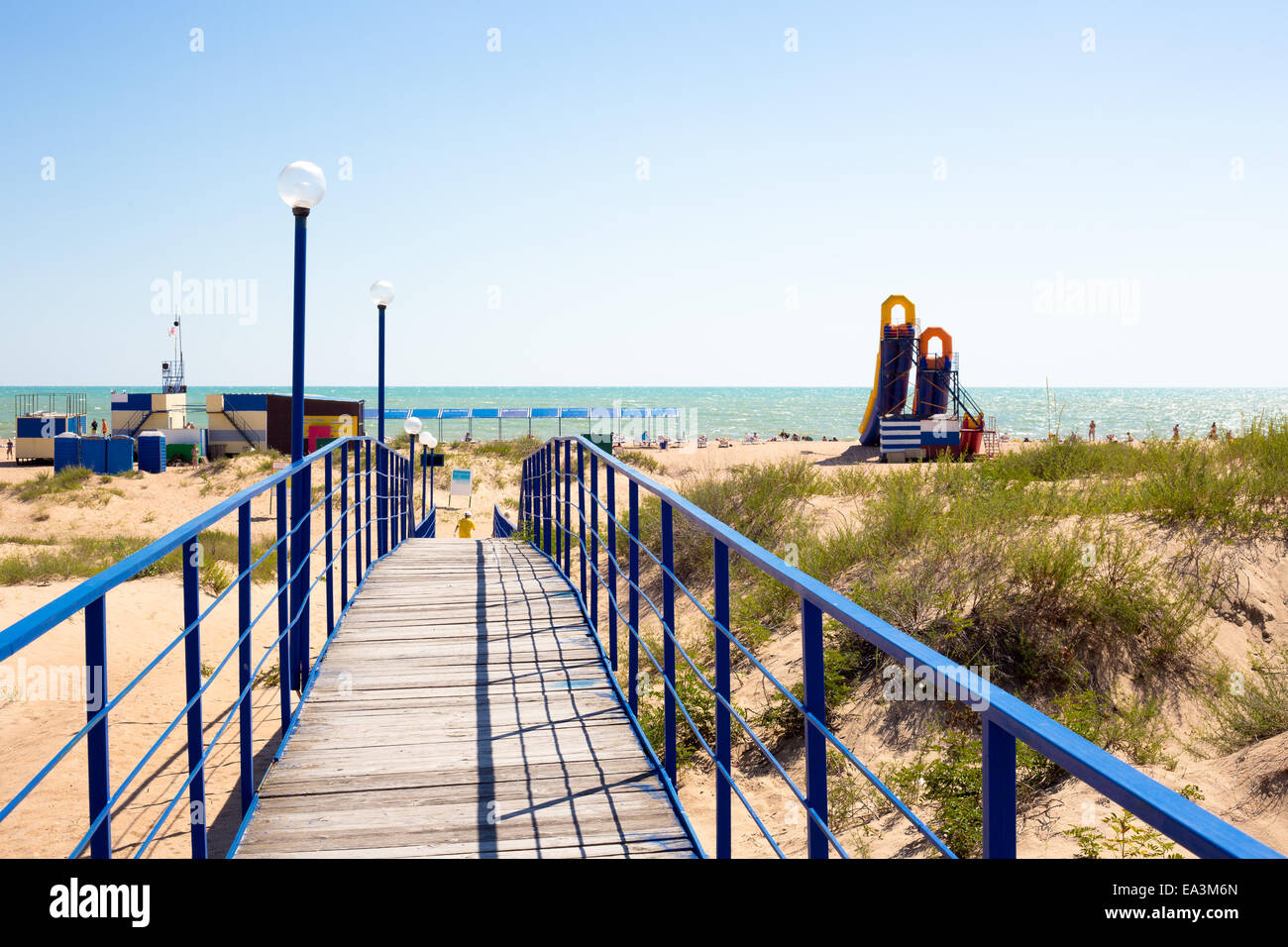Plage de la mer Noire, Anapa, région de Krasnodar, Russie Banque D'Images